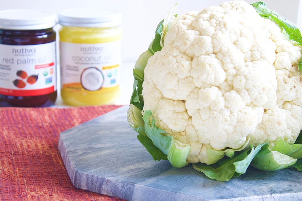 buttery vegan riced cauliflower