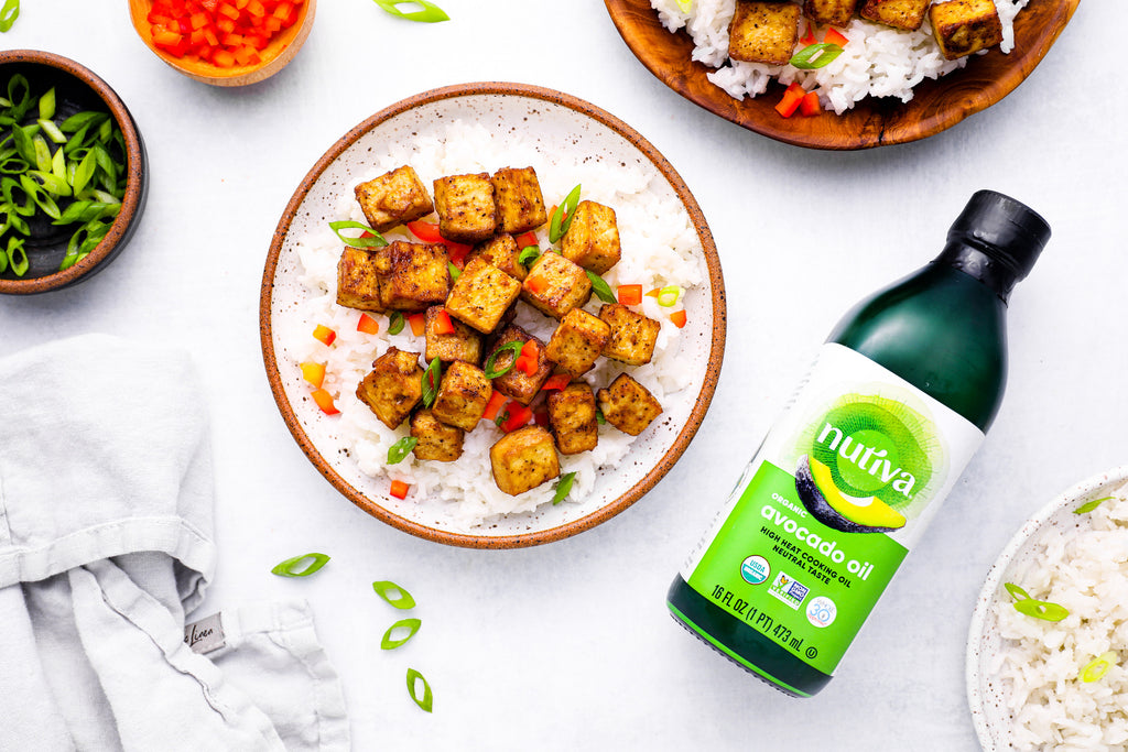 Crispy Baked Tofu with Avocado Oil