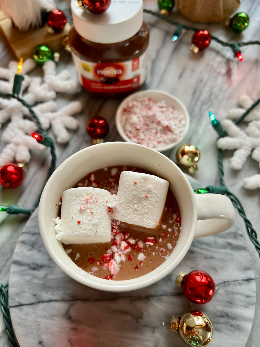 Hazelnut Hot Chocolate with Peppermint Nutiva