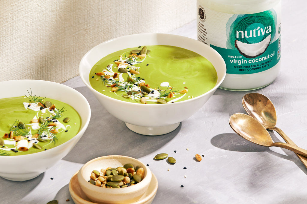 Green Goddess Soup with Virgin Coconut Oil
