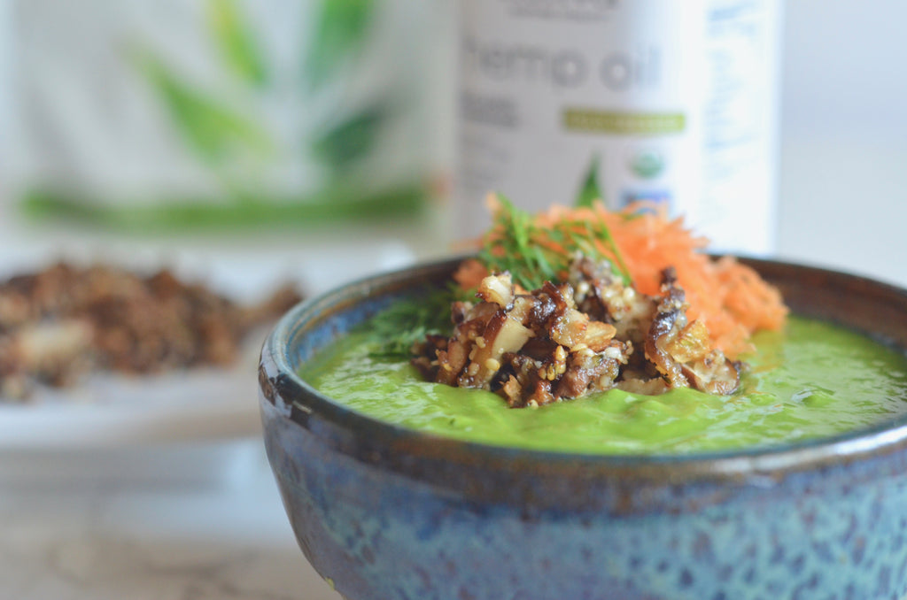 chilled avocado and greens soup