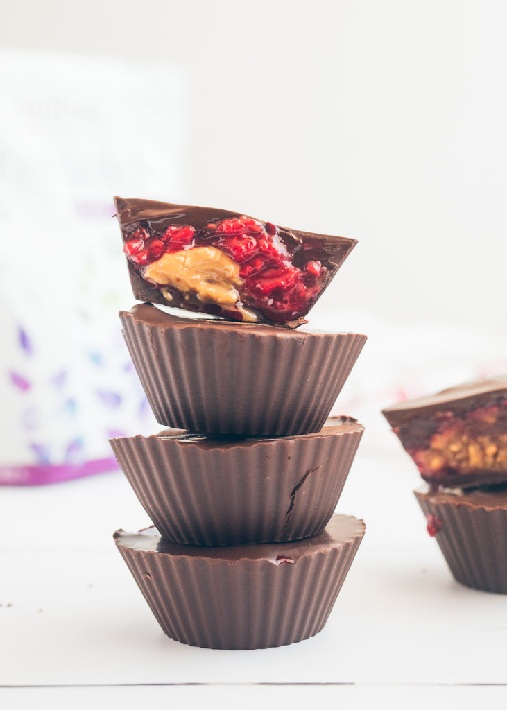 chia jam peanut butter cups