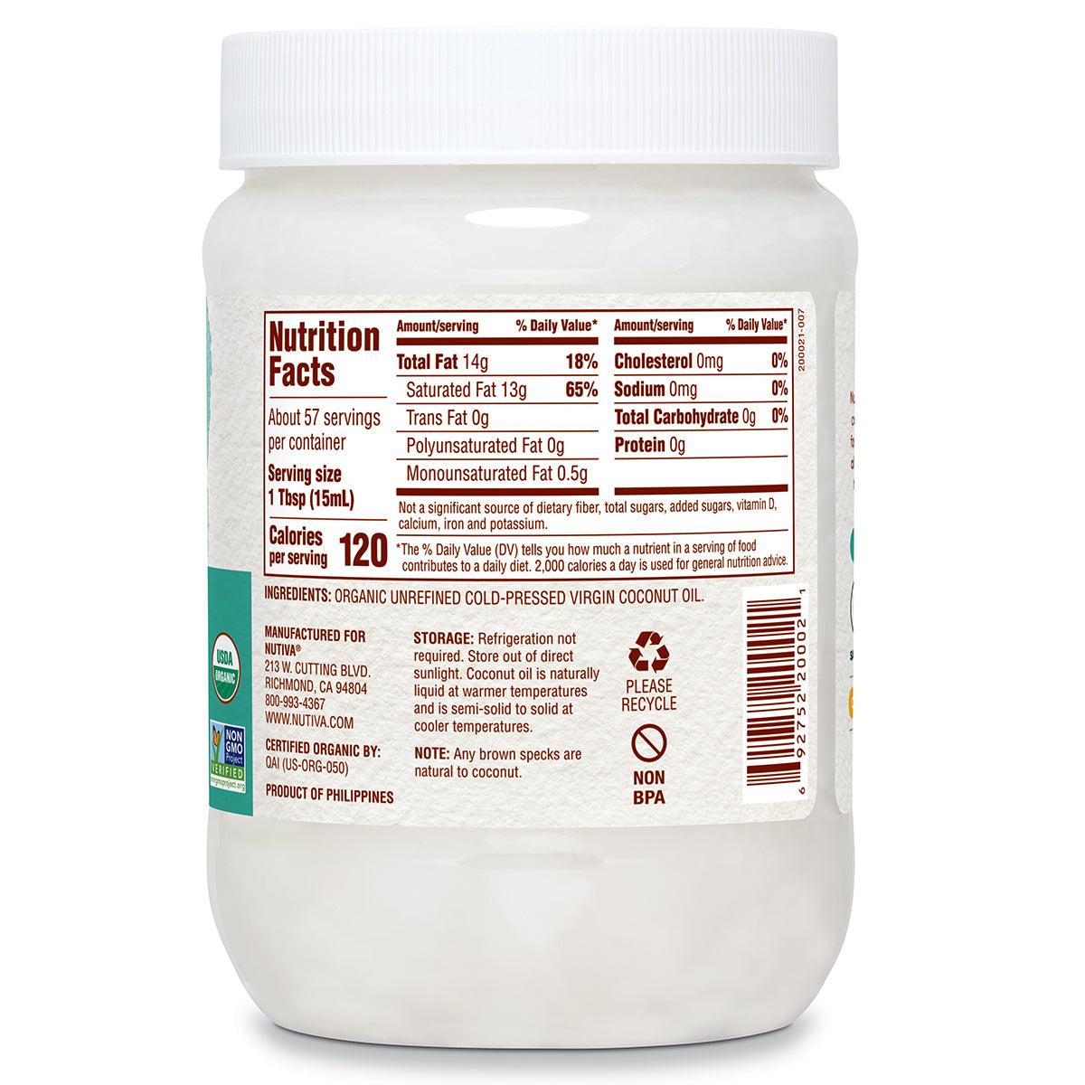 Organic Virgin Coconut Oil Nutiva