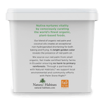 Nutiva Shortening 15 oz package company thank you and message